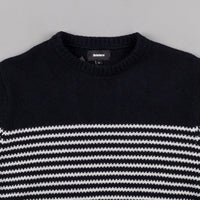 Finisterre Burras Crewneck Sweatshirt - Navy Stripe thumbnail