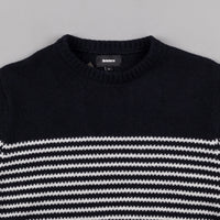 Finisterre Burras Crewneck Sweatshirt - Navy Stripe thumbnail