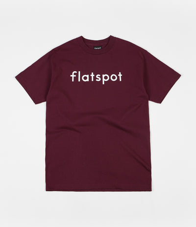 Flatspot Logo T-Shirt - Burgundy