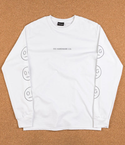 Flatspot OG Hardware Triple OG Long Sleeve T-Shirt - White