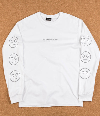 Flatspot OG Hardware Triple OG Long Sleeve T-Shirt - White