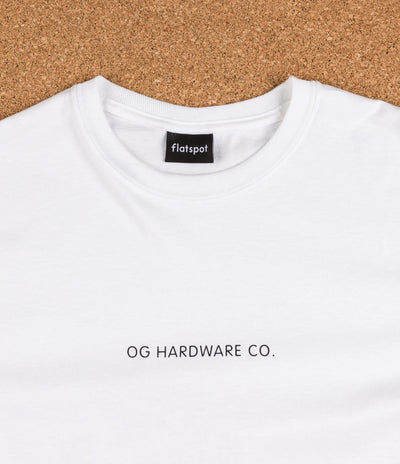 Flatspot OG Hardware Triple OG Long Sleeve T-Shirt - White