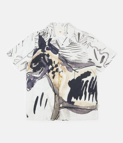 Folk Soft Collar Short Sleeve Shirt - Orpheus Print