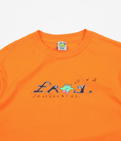 Frog Skateboards Happy Dirty Frog T-Shirt - Orange