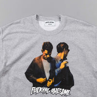Fucking Awesome Brothers Crewneck Sweatshirt - Heather Grey thumbnail