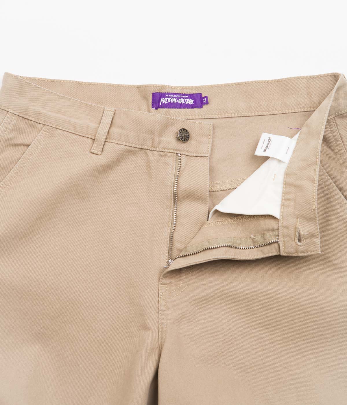 Fucking Awesome Contacts Baggy Cargo Pants - Khaki | Flatspot