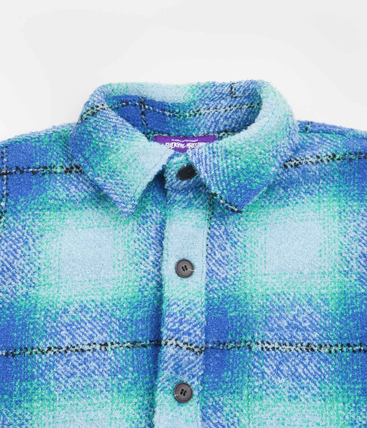 Fucking Awesome Heavy Flannel Overshirt - Blue / Green | Flatspot