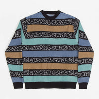 Fucking Awesome Inverted Wanto Brushed Crewneck Sweatshirt - Black / Multi thumbnail