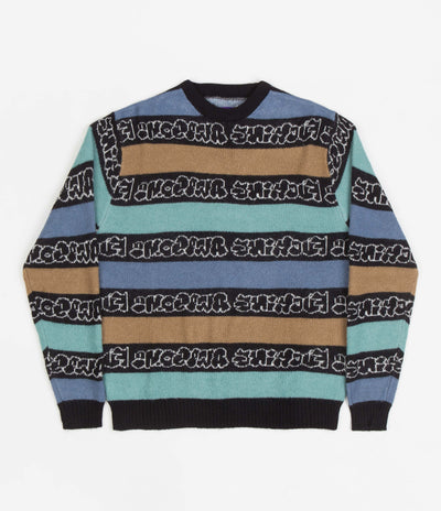 Fucking Awesome Inverted Wanto Brushed Crewneck Sweatshirt - Black / Multi