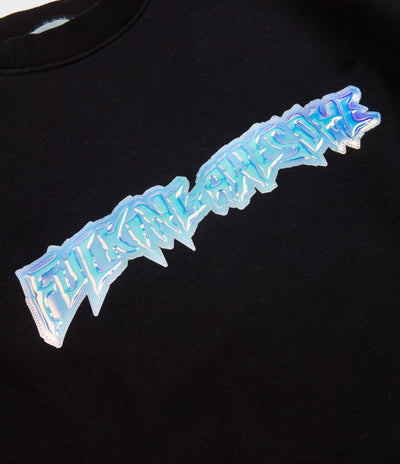 Fucking Awesome Iridescent Stamp Crewneck Sweatshirt - Black