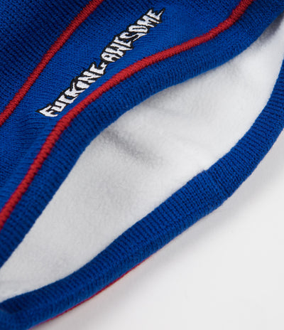 Fucking Awesome Little Stamp Stripe Beanie - Blue / Red