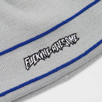 Fucking Awesome Little Stamp Stripe Beanie - Grey / Blue thumbnail