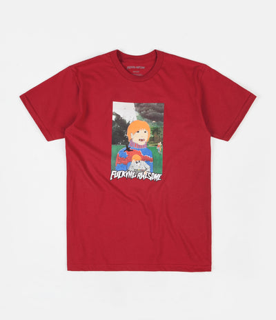 Fucking Awesome Painted Aidan T-Shirt - Scarlet Red