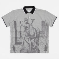 Fucking Awesome Perspective Statue Polo Shirt - Heather Grey / Black thumbnail