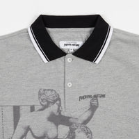 Fucking Awesome Perspective Statue Polo Shirt - Heather Grey / Black thumbnail