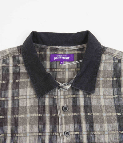 Fucking Awesome Printed Plaid Shirt - Black / Grey