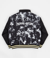 Fucking Awesome Reversible Varsity Puffer Jacket - Black / Cream 