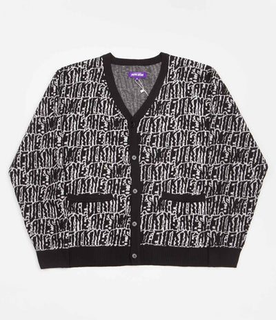 Fucking Awesome Stretched Stamp Cardigan - Black / White
