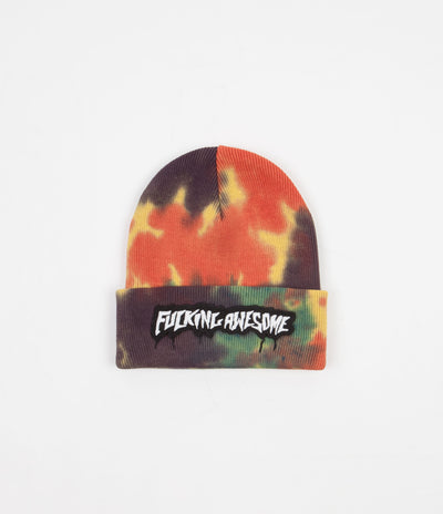Fucking Awesome Velcro Stamp Cuff Beanie - All Over Print