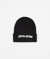 Fucking Awesome Velcro Stamp Cuff Beanie - Black