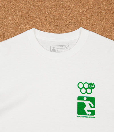 Girl Olympic Futbol Rings Long Sleeve T-Shirt - White