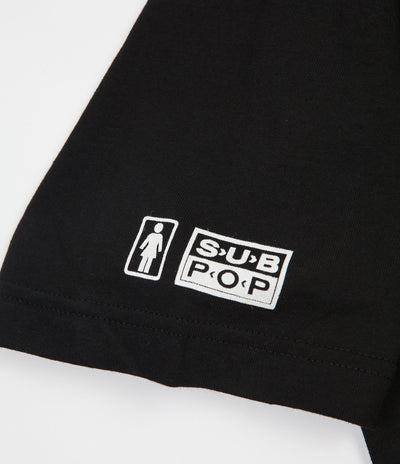 Girl x Sub Pop Stacked T-Shirt - Black