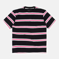 Good Measure M-4 Surf Stripe T-Shirt - Black / Pink thumbnail