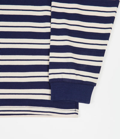 Gramicci One Point Striped Long Sleeve T-Shirt - Navy / Ivory