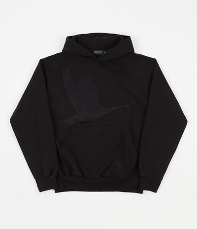 Grand Collection Embroidered Goose Hoodie - Black