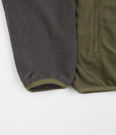 Helas Baller Quarter Zip Sweatshirt - Green / Taupe