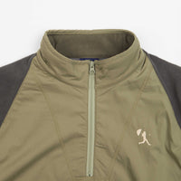 Helas Baller Quarter Zip Sweatshirt - Green / Taupe thumbnail