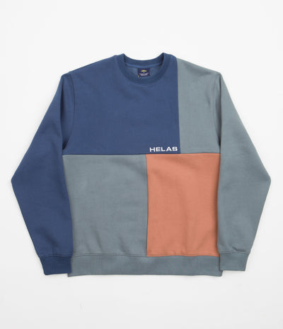 Helas Carre Crewneck Sweatshirt - Blue / Multi