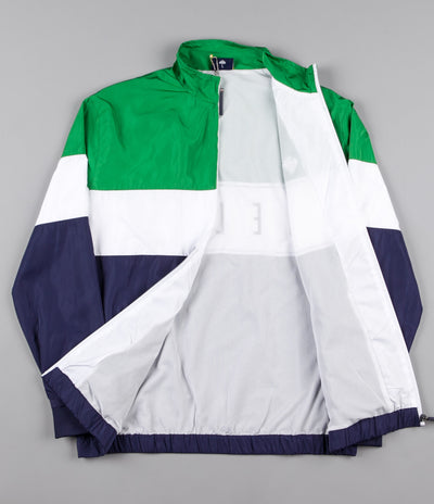 Helas Corner Tracksuit Jacket - Navy Blue / White / Green
