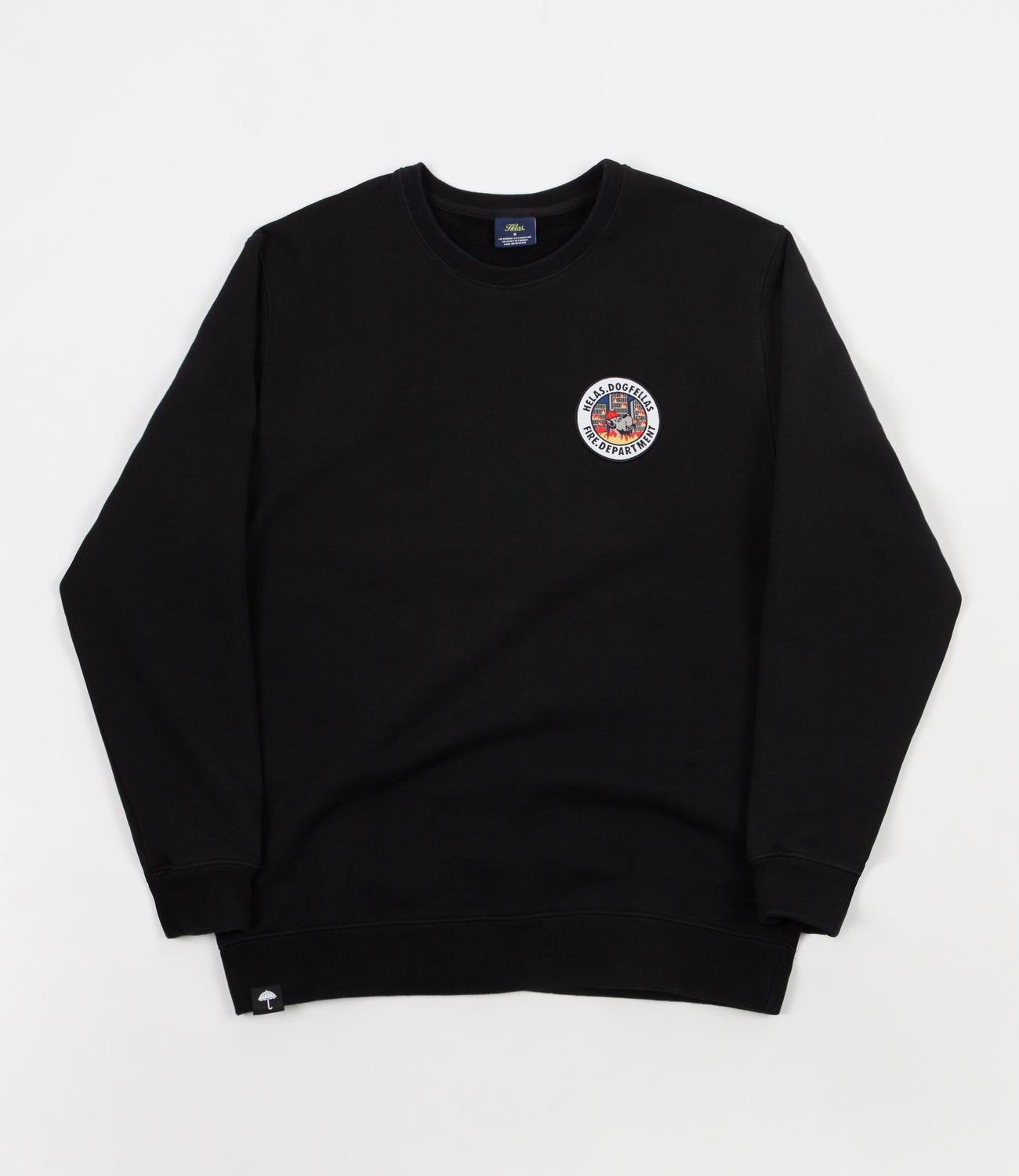 Helas Fire Department Crewneck Sweatshirt - Black | Flatspot