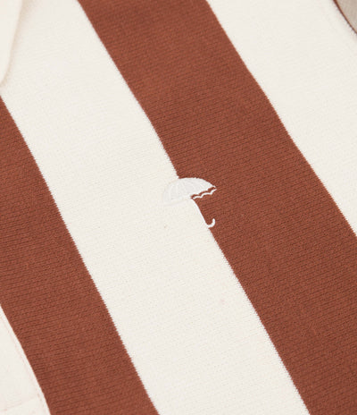 Helas Ray Long Sleeve Polo Shirt in Beige and Brown