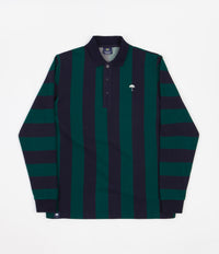 Helas Ray Long Sleeve Polo Shirt - Navy / Green