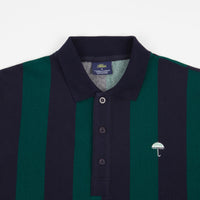 Helas Ray Long Sleeve Polo Shirt - Navy / Green thumbnail