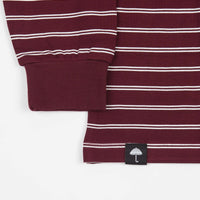Helas Rayure Long Sleeve T-Shirt - Burgundy / White thumbnail