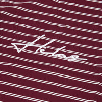 Helas Rayure Long Sleeve T-Shirt - Burgundy / White thumbnail