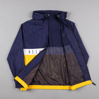 Helas Sport Hooded Tracksuit Jacket - Navy / White / Yellow thumbnail