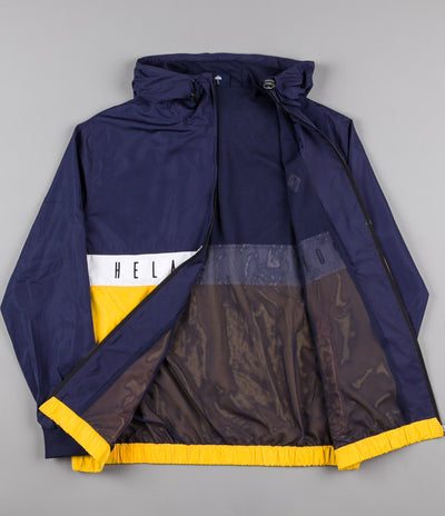 Helas Sport Hooded Tracksuit Jacket - Navy / White / Yellow
