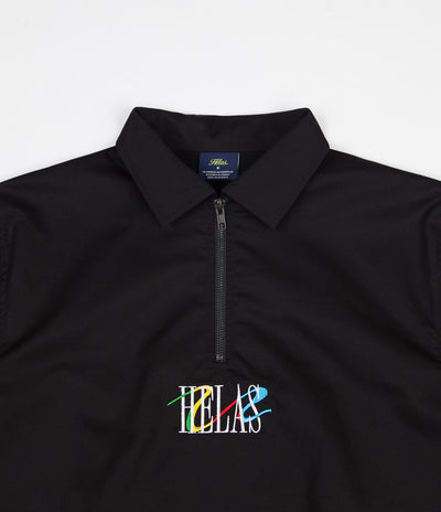 Helas Wavy Quarter Zip Pullover Jacket - Black