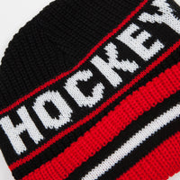 Hockey Big Beanie - Black / Red thumbnail
