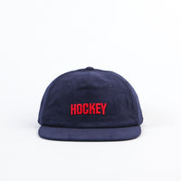 Hockey Corduroy Logo Cap - Navy thumbnail