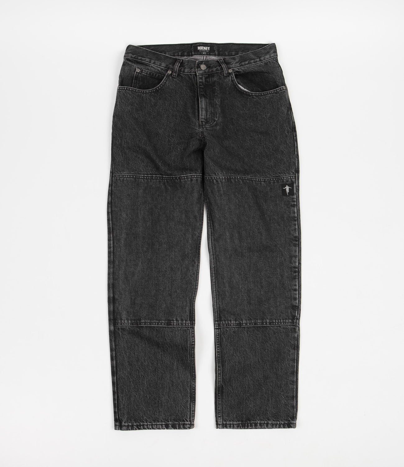 Hockey Double Knee Jeans - Black | Flatspot