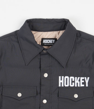 Hockey Down Snap Shirt - Black