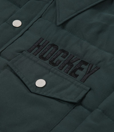 Hockey Down Snap Shirt - Dark Green