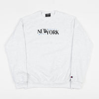 Hotel Blue Stacks Crewneck Sweatshirt - Silver Grey thumbnail
