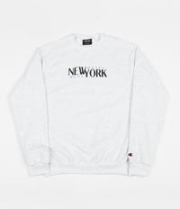 Hotel Blue Stacks Crewneck Sweatshirt - Silver Grey