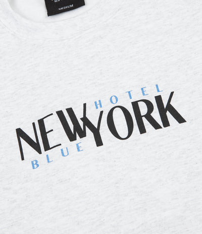 Hotel Blue Stacks Crewneck Sweatshirt - Silver Grey